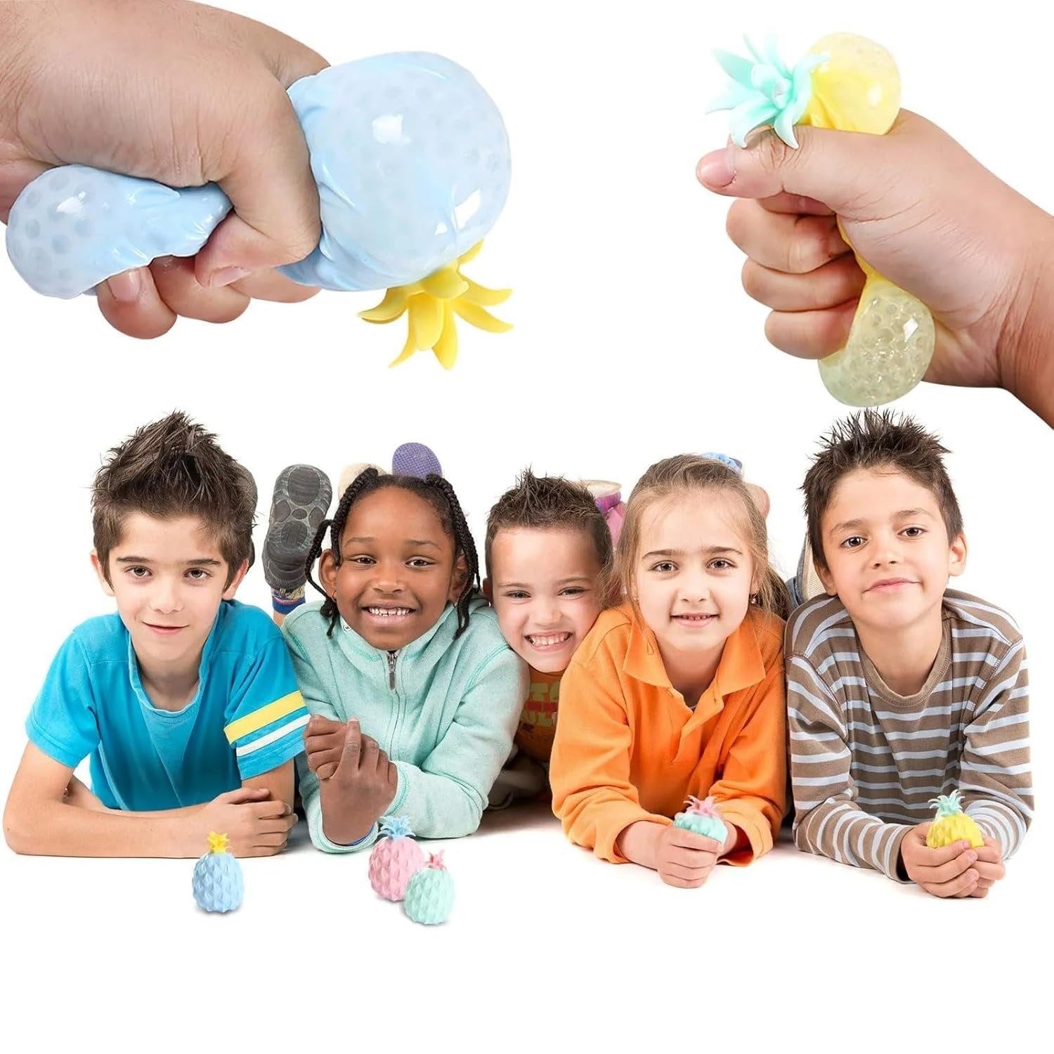 Pineapple Mesh Squishy Ball ? Stress Relief and Fun Sensory Toy ? Squeeze and Squish for Relaxation and Play

