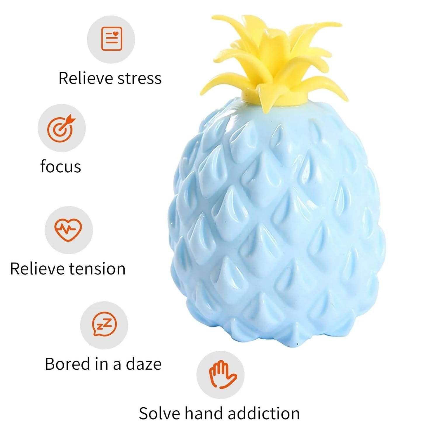 Pineapple Mesh Squishy Ball ? Stress Relief and Fun Sensory Toy ? Squeeze and Squish for Relaxation and Play


