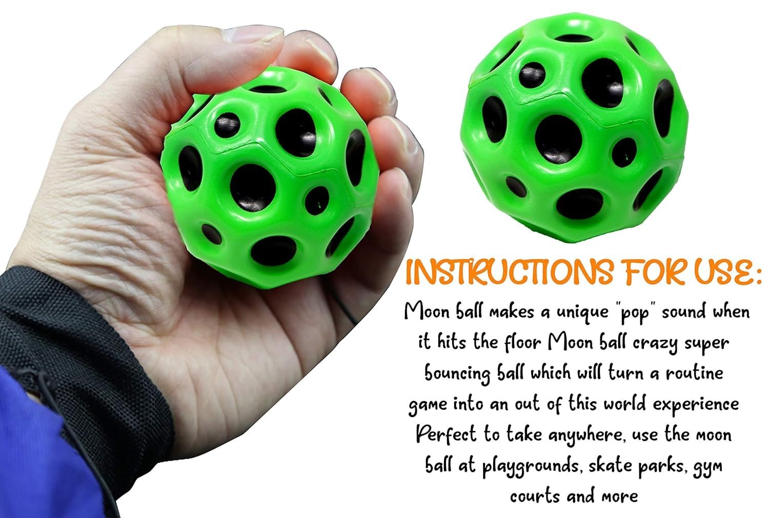 Moon Ball (Space Ball) ? Glowing Space-Themed Ball for Kids ? Fun and Bouncy Ball for Outdoor Play

