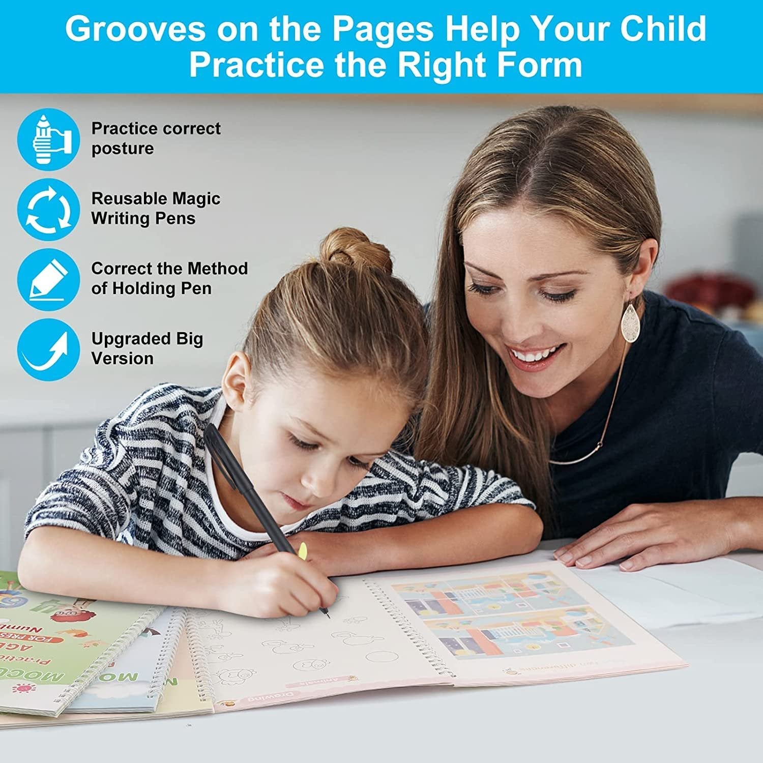 Sank Magic Book (10 Rifil) ? Interactive Learning Magic Book for Kids ? Fun Educational Book with Refill Pages

