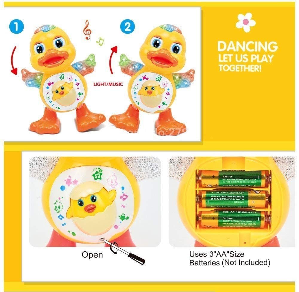 Dancing Duck Toy ? Musical and Interactive Toy for Kids ? Fun and Entertaining Duck with Lights and Sounds

