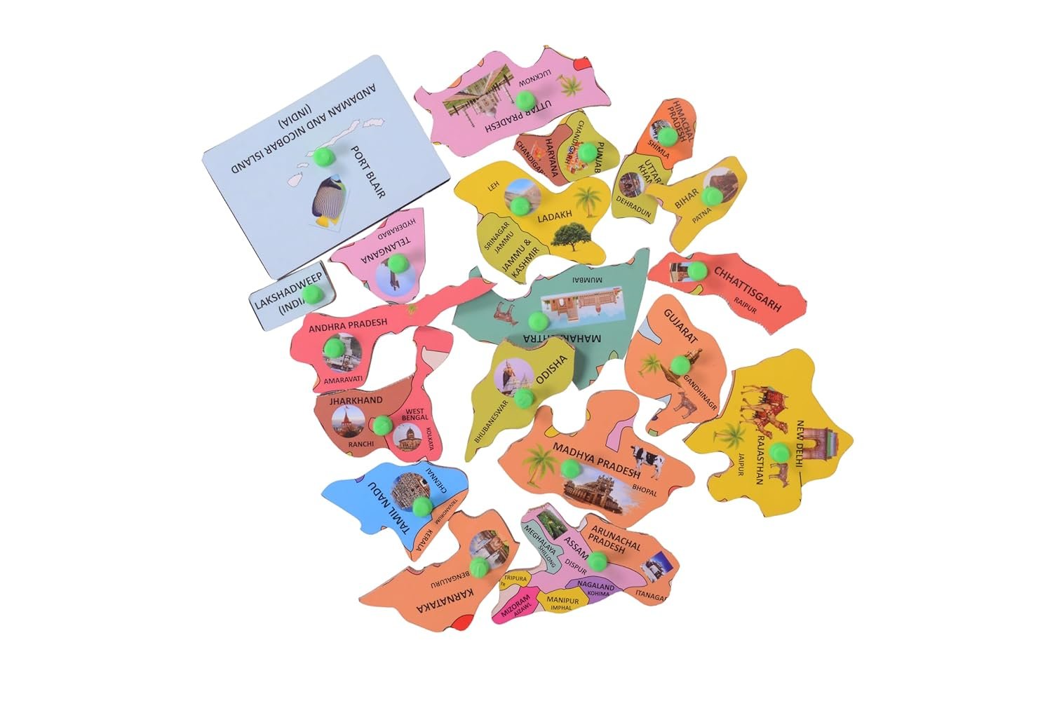 Wooden India Map Puzzle ? Educational Wooden Puzzle of India ? Learn Geography and States in a Fun Way

