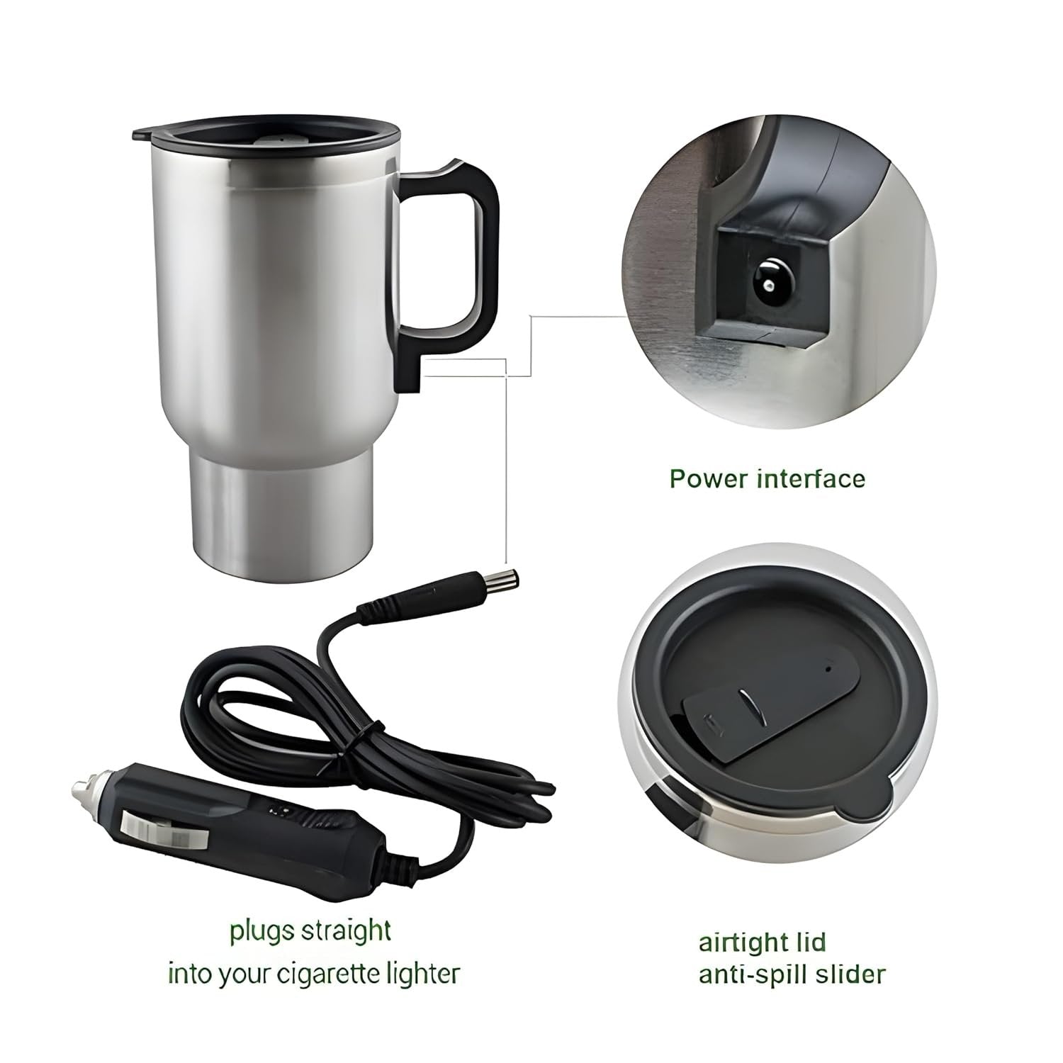 Car Mug ? Stainless Steel Insulated Travel Mug for Cars ? Keeps Drinks Hot or Cold ? Ideal for On-the-Go

