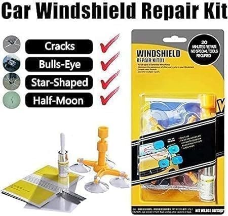 Windscreen Glass Cracking Repair Kit ? DIY Car Windshield Repair Tool ? Fix Chips, Cracks, and Minor Damage

