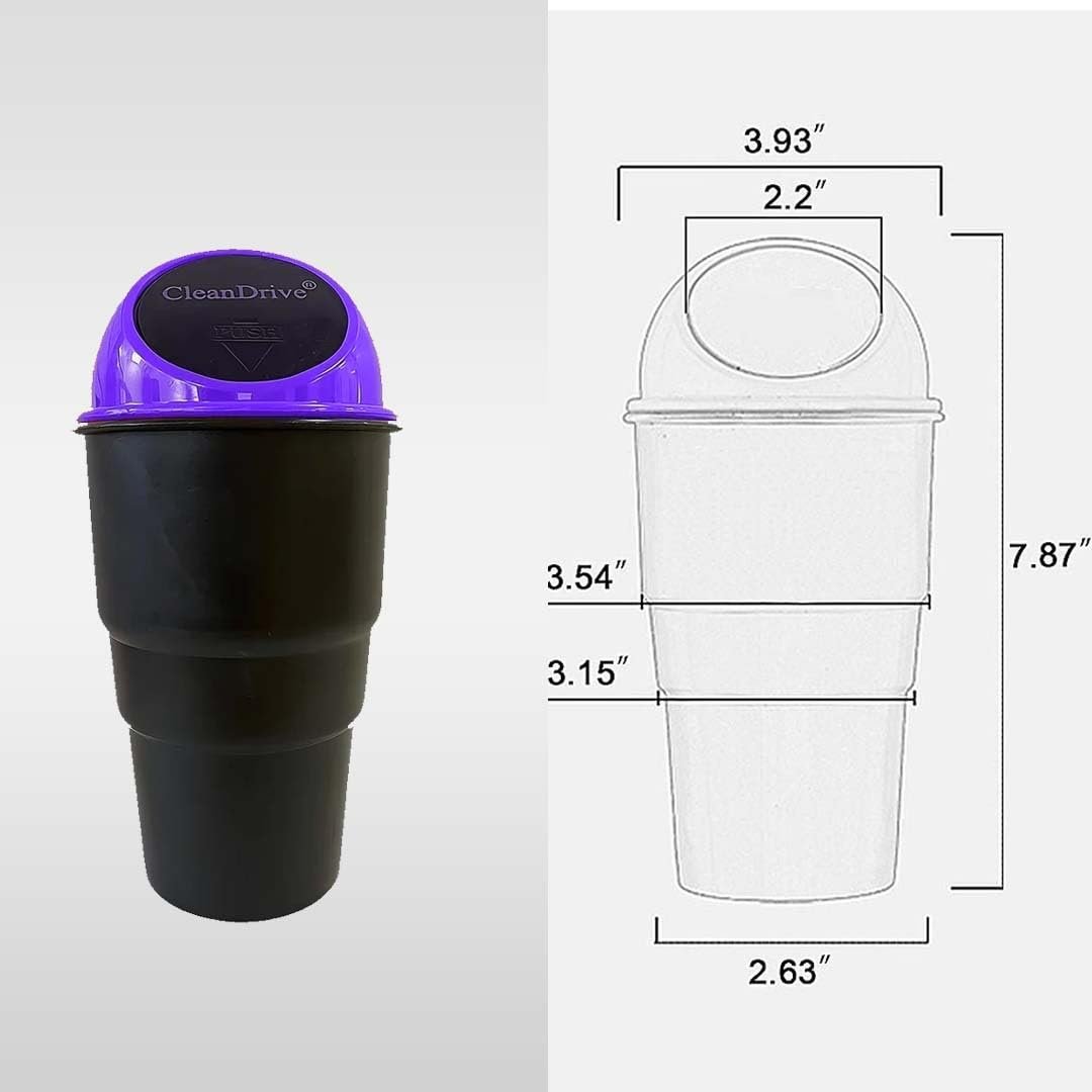 Car Trash Bin ? Compact and Convenient Car Waste Bin ? Keep Your Car Clean and Tidy ? Ideal for Small Spaces

