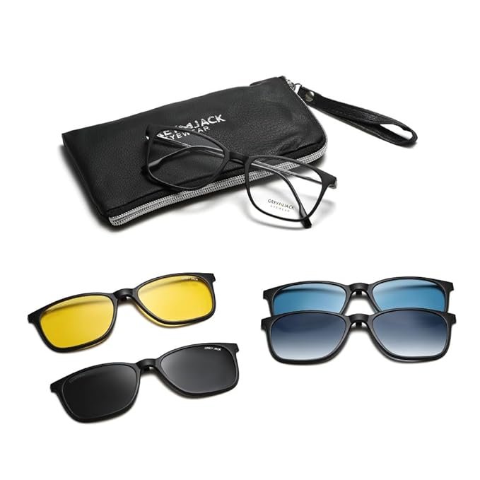 Magic Vision Sunglasses with Magnet Lenses ? Stylish Sunglasses with Detachable Lenses ? UV Protection and Comfort

