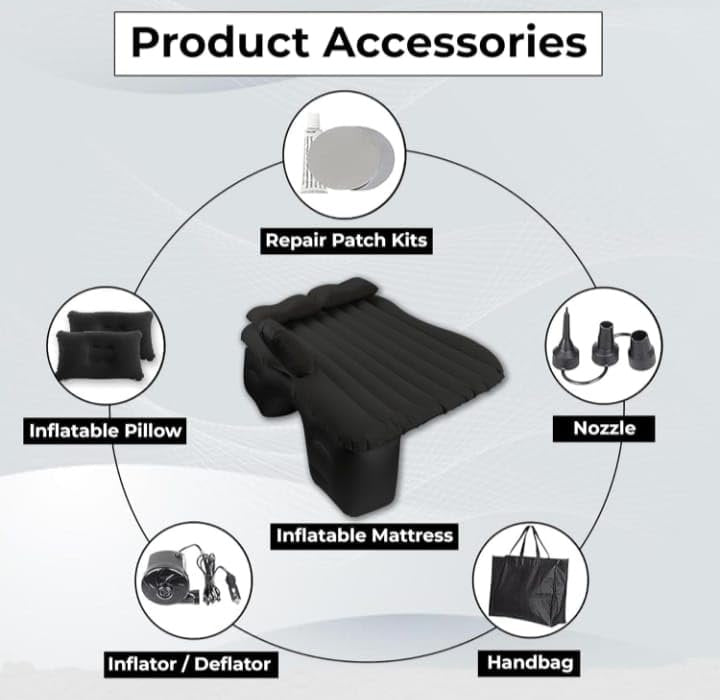 Car Inflatable Bed Sofa ? Comfortable Portable Car Bed for Rest and Relaxation ? Easy to Inflate and Store

