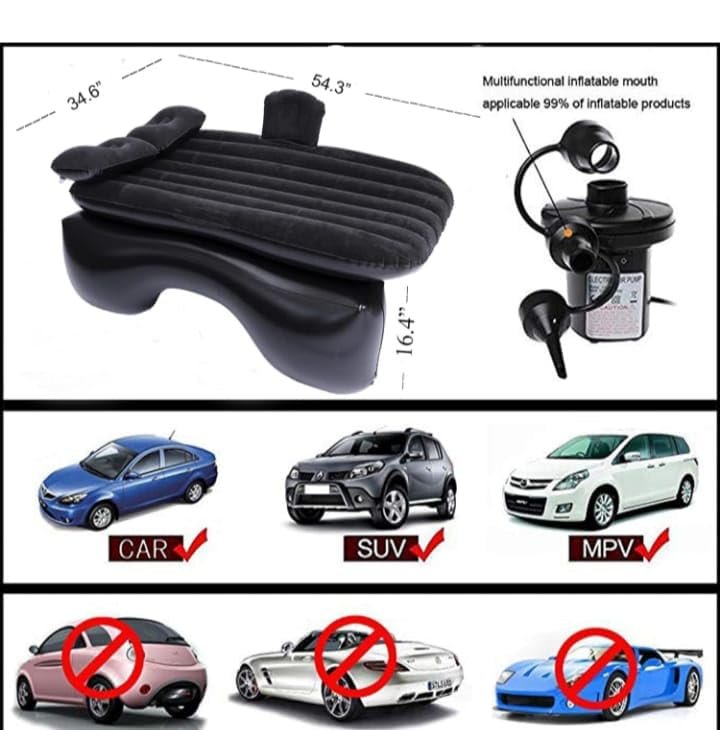 Car Inflatable Bed Sofa ? Comfortable Portable Car Bed for Rest and Relaxation ? Easy to Inflate and Store

