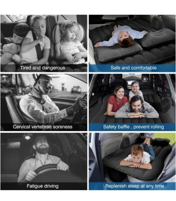 Car Inflatable Bed Sofa ? Comfortable Portable Car Bed for Rest and Relaxation ? Easy to Inflate and Store

