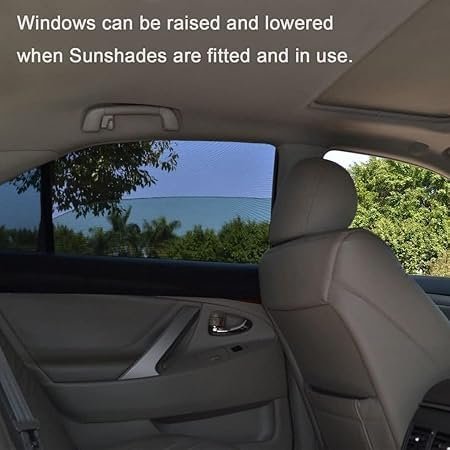 Set of 4 Car Glass Window Covers for Sun ? UV Protection and Heat Resistance ? Keeps Your Car Cool and Comfortable

