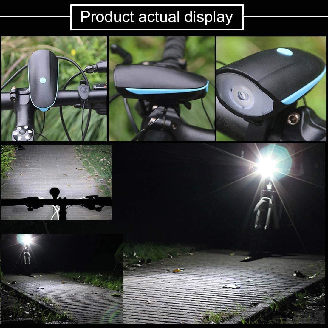 Rechargeable Bicycle LED Light ? Bright and Durable Bike Light ? USB Rechargeable for Night Riding and Safety


