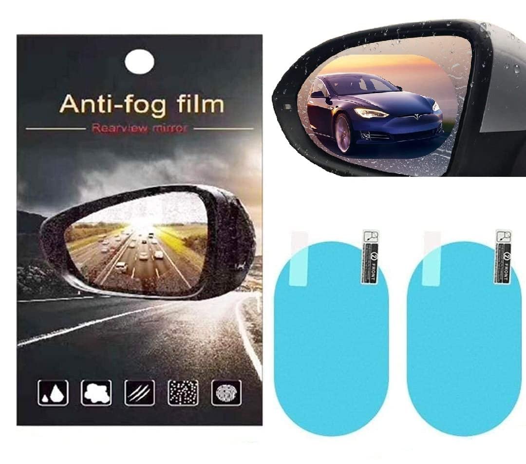 Anti-Fog Film (Oval) ? UV Protection and Anti-Glare ? Ideal for Car Windows and Mirrors ? Clear Visibility in Any Weather

