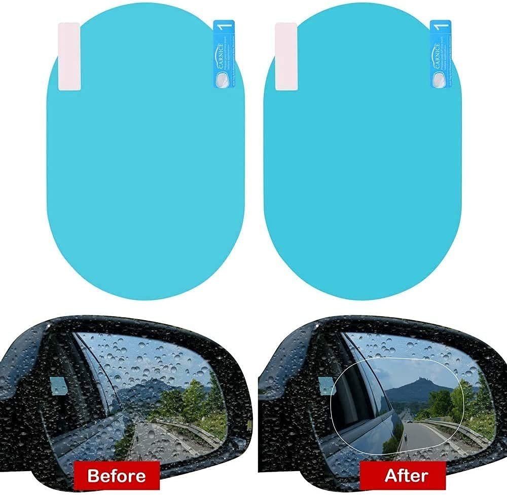 Anti-Fog Film (Oval) ? UV Protection and Anti-Glare ? Ideal for Car Windows and Mirrors ? Clear Visibility in Any Weather

