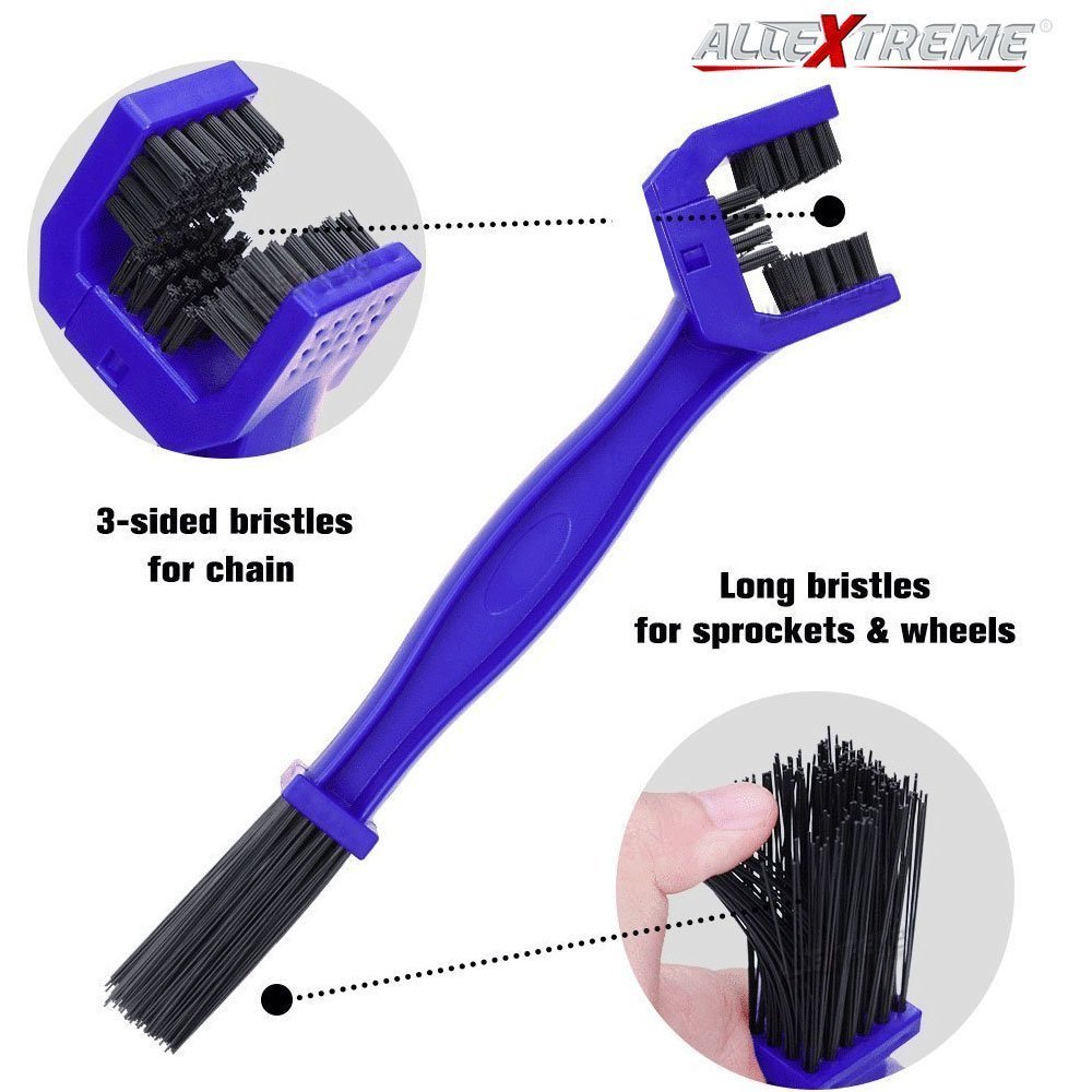 Chain Brush ? Bike and Motorcycle Chain Cleaner Brush ? Ergonomic Handle for Easy Cleaning and Maintenance

