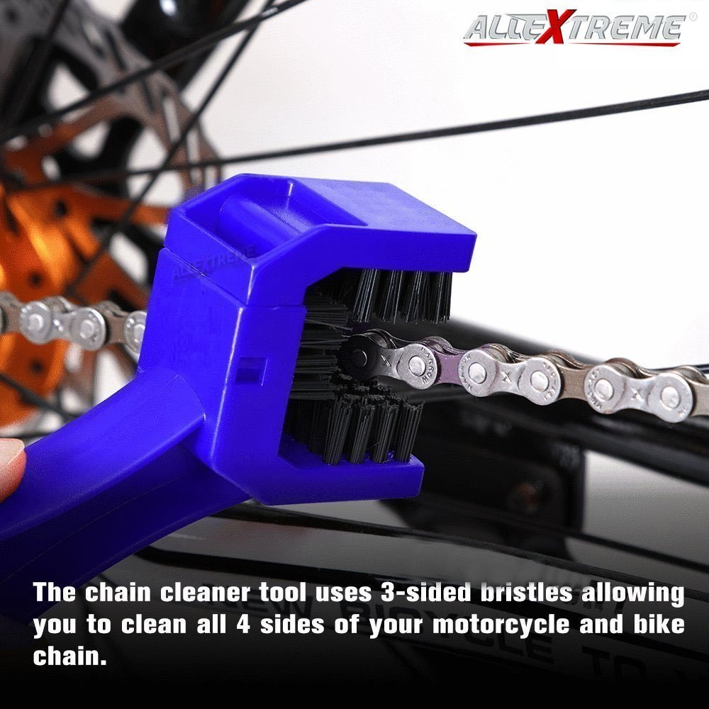 Chain Brush ? Bike and Motorcycle Chain Cleaner Brush ? Ergonomic Handle for Easy Cleaning and Maintenance

