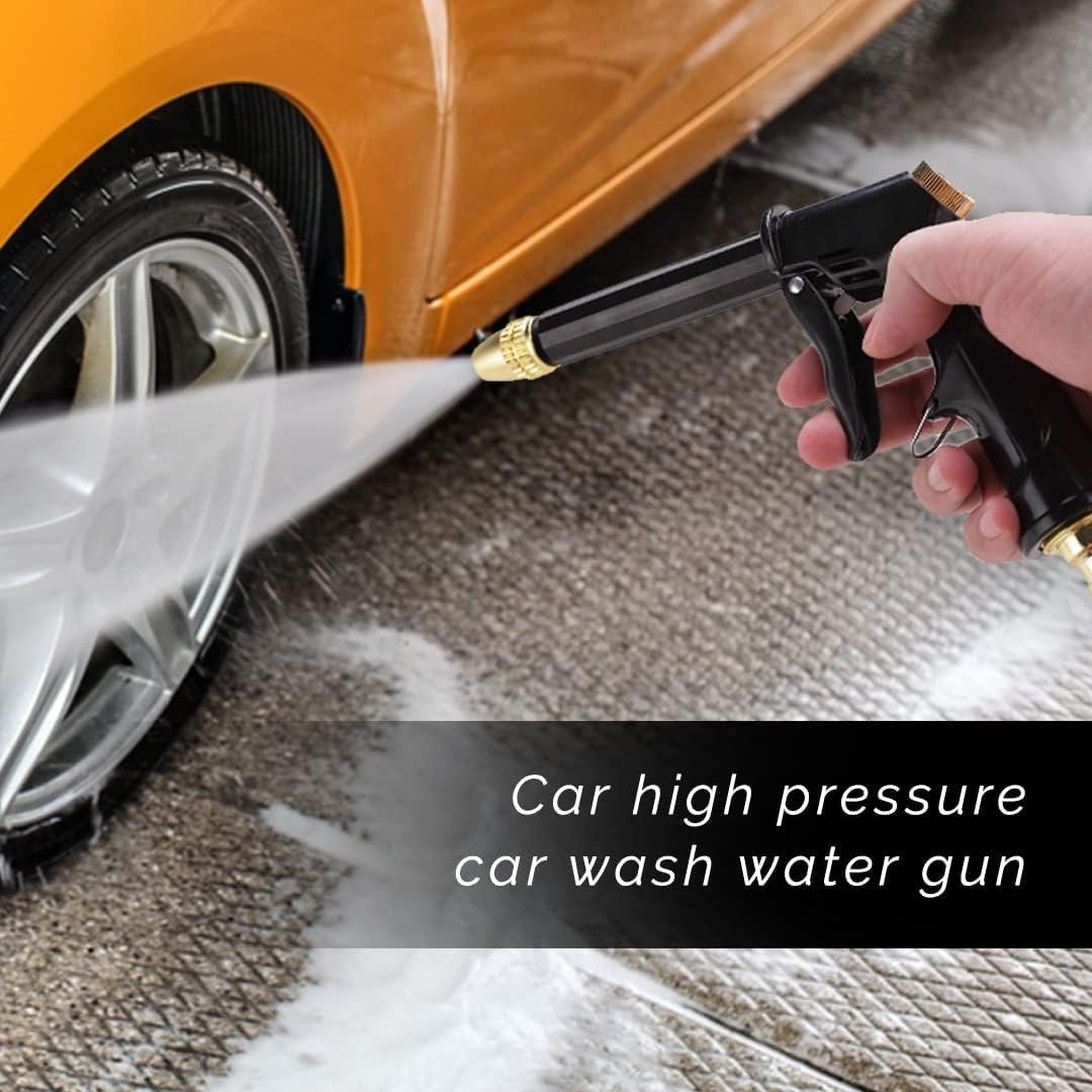 Black Metal Spray Gun with Trigger ? Heavy Duty Car Wash Spray Gun ? Adjustable Pressure for Efficient Cleaning

