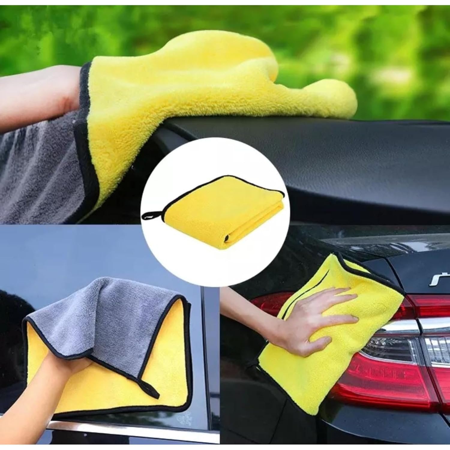 Microfiber Car Towel Cleaning Cloth ? Super Absorbent Wash Towel ? Ideal for Car Detailing and Drying

