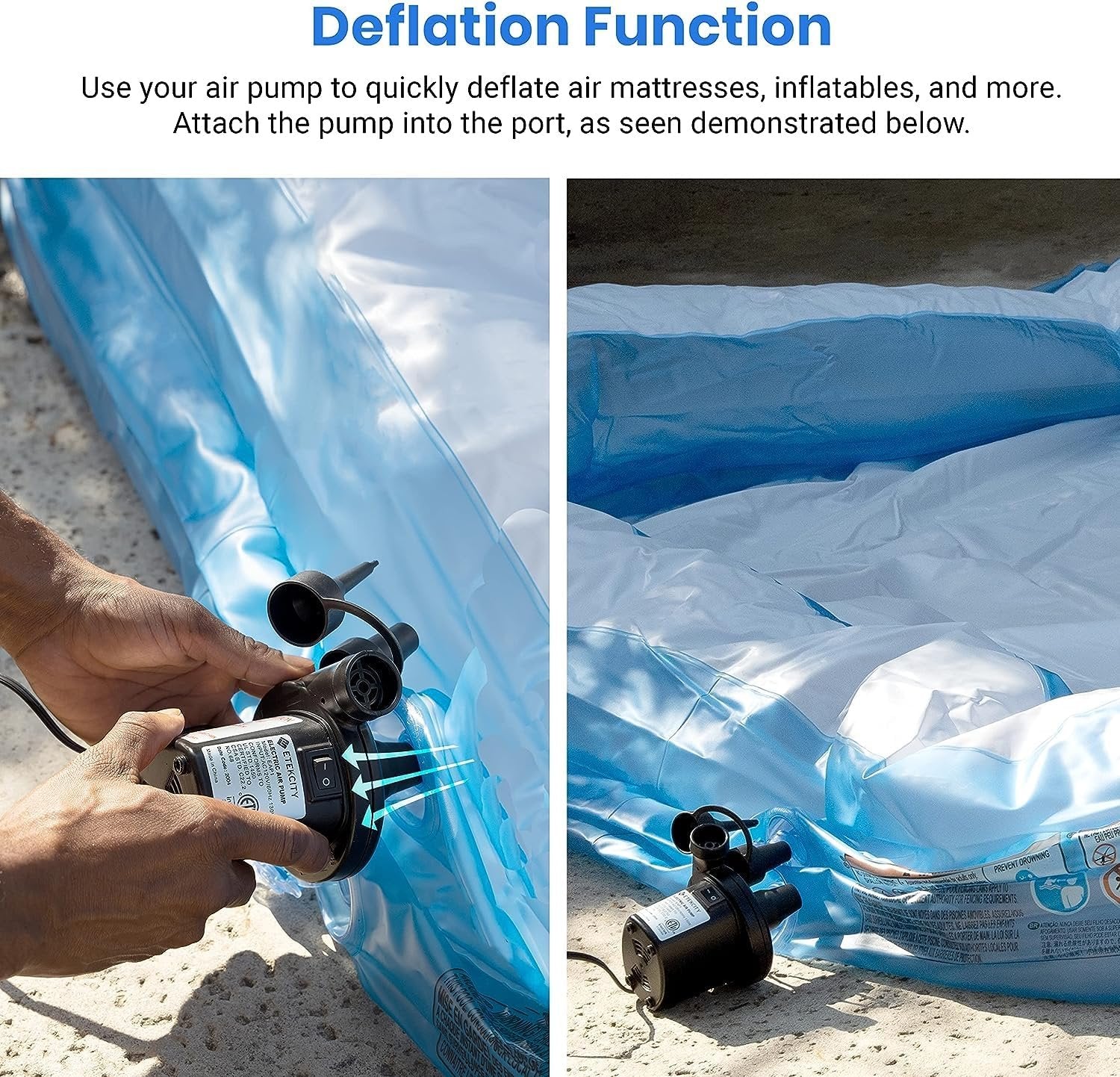 Sofa Air Pump ? Quick and Easy Inflation for Air Sofas, Mattresses, and Pools ? Portable Electric Pump

