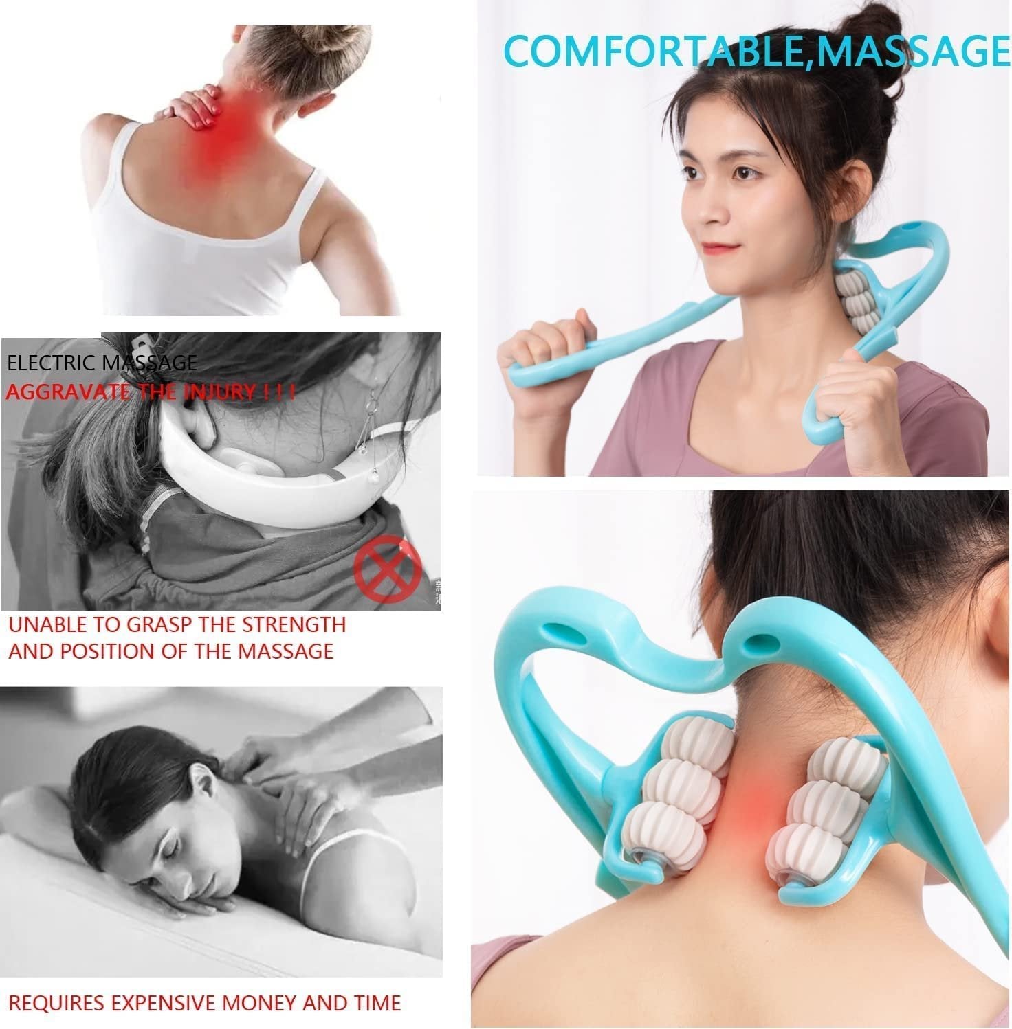 1 PCS Neck Cervical Massager ? Pain Relief, Muscle Relaxation, and Stress Reduction for Neck and Shoulders

