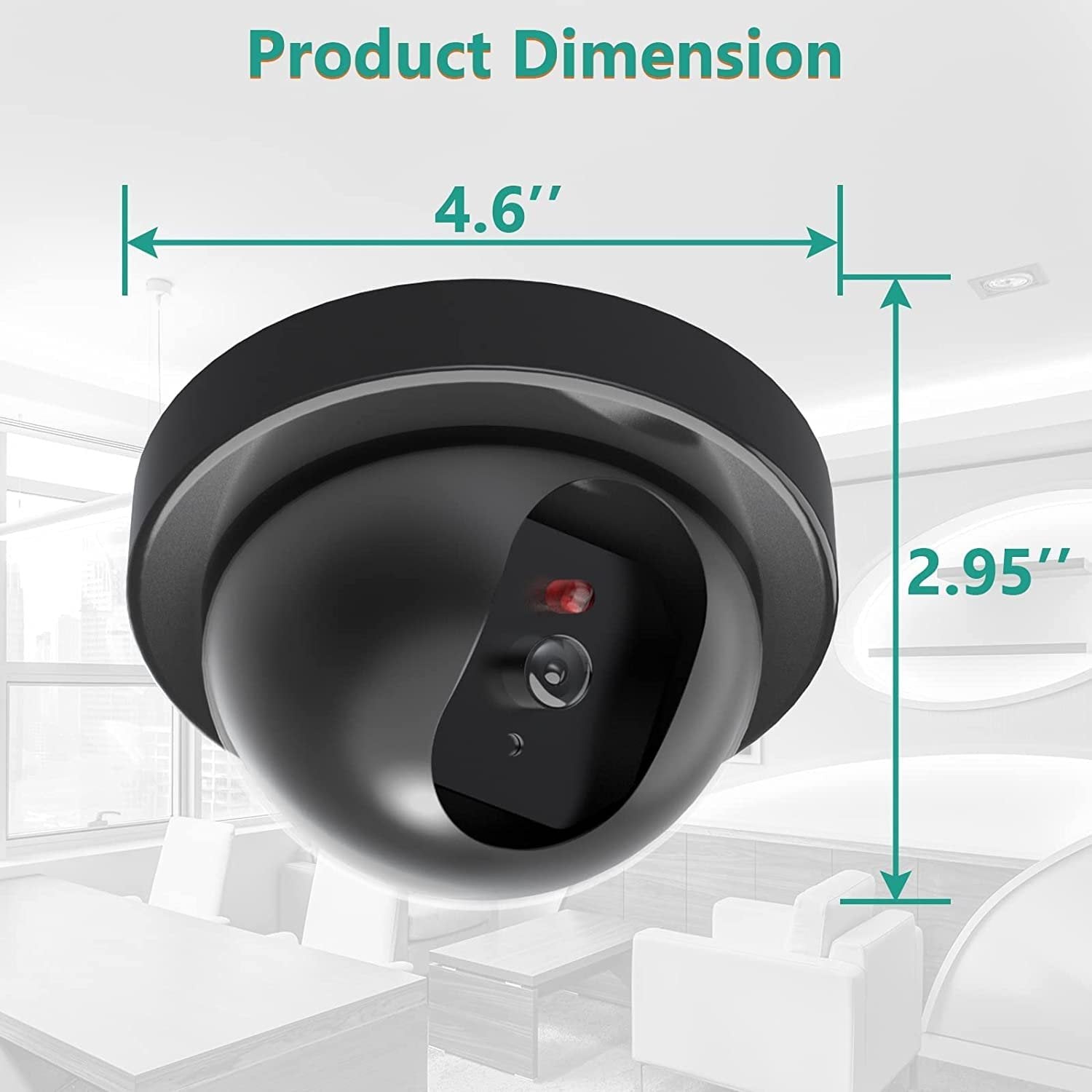 Small Dummy Camera ? Realistic Surveillance Camera for Home Security, Fake Security Camera with LED Light for Indoor/Outdoor Use
