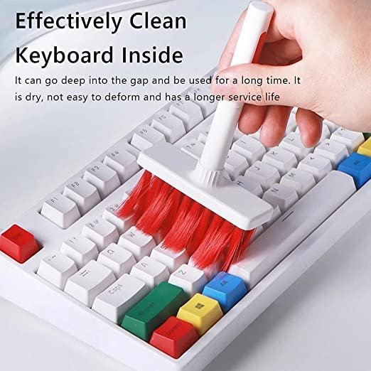 5 in 1 Keyboard Bluetooth Earbuds Cleaning Brush Pen ? Multi-Purpose Cleaning Tool for Gadgets, Keyboards, and Headphones

