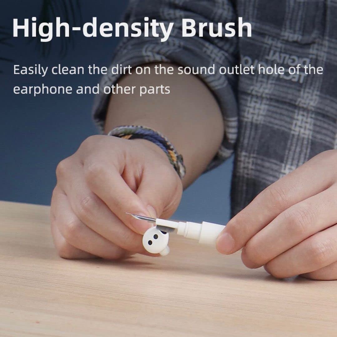 5 in 1 Keyboard Bluetooth Earbuds Cleaning Brush Pen ? Multi-Purpose Cleaning Tool for Gadgets, Keyboards, and Headphones

