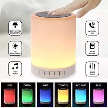 Touch Light Speaker ? Bluetooth Speaker with LED Touch Lights, Portable Wireless Audio and Light Show

