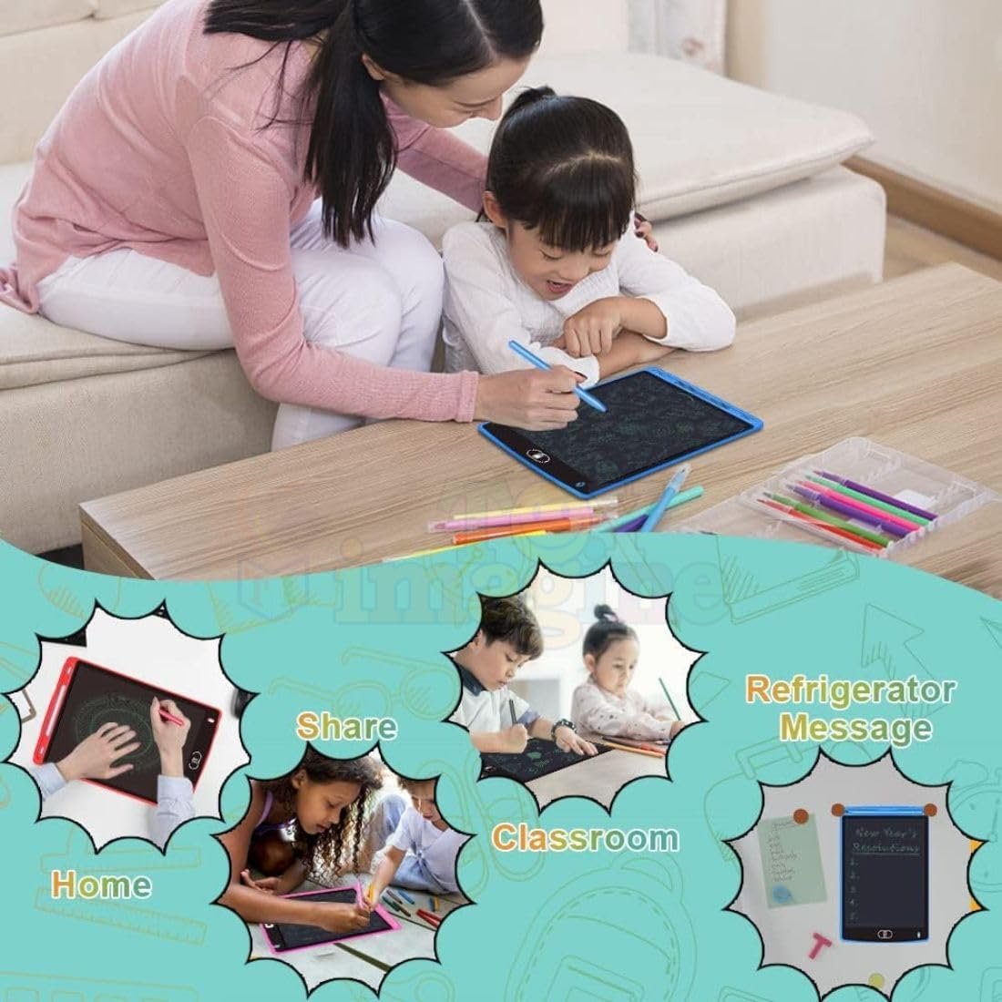 Kids Tablet Drawing Board ? LCD Writing Pad for Kids, Educational Drawing & Doodle Board for Creative Play

