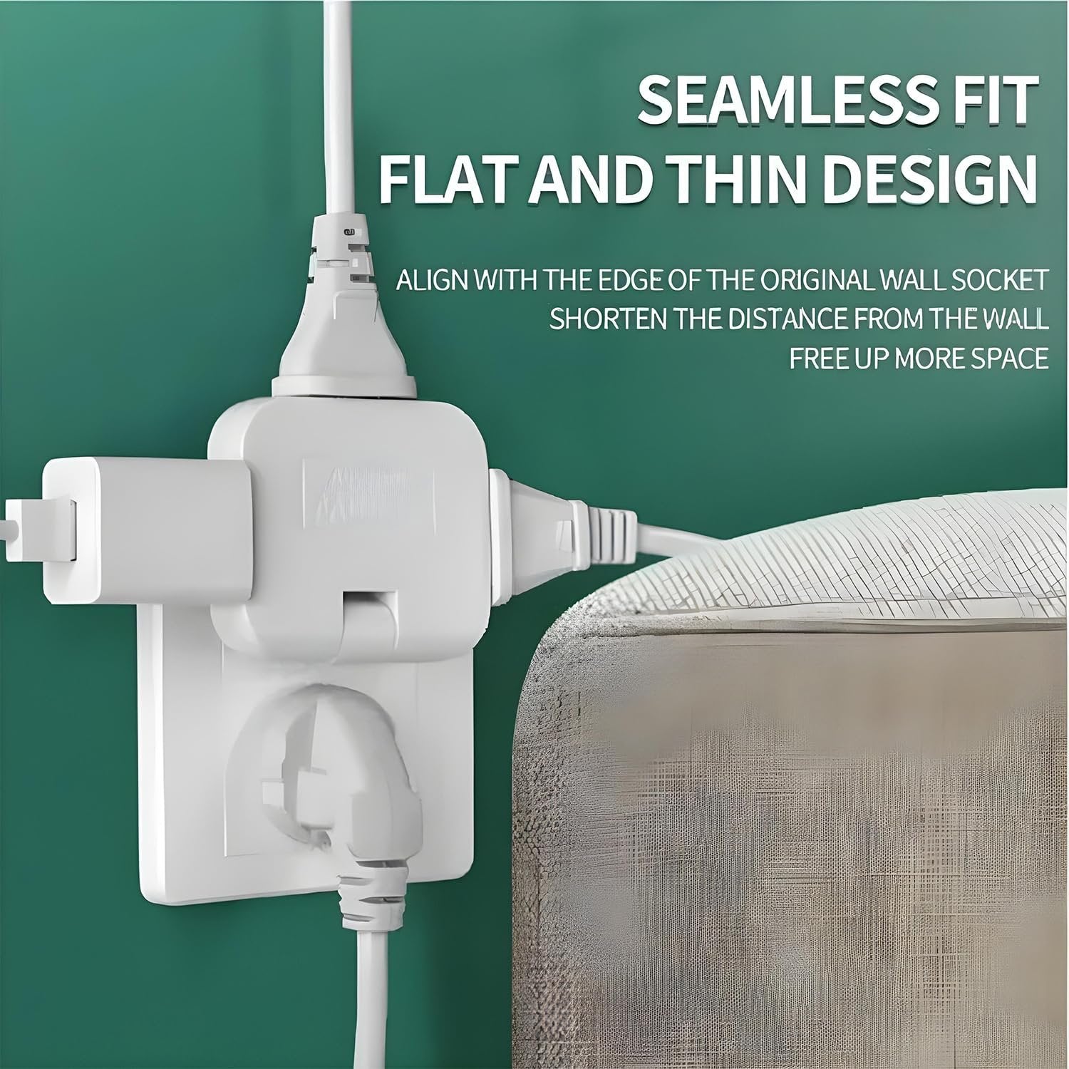 Mini Slim Wireless Plug Adapter ? Compact Travel Adapter for Phones, Laptops, and Electronics

