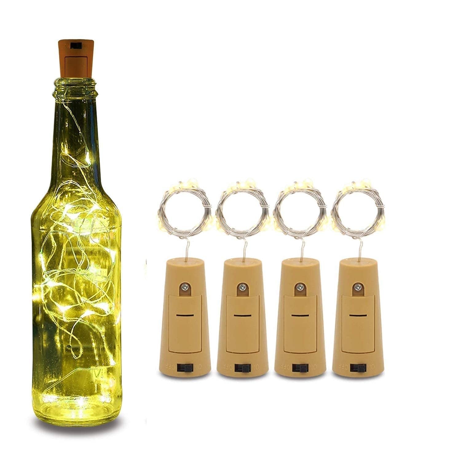 Wine Bottle Light ? LED Cork Fairy String Lights for Bottles, Battery Operated Decorative Lighting for Home, Parties, Weddings & DIY Crafts

