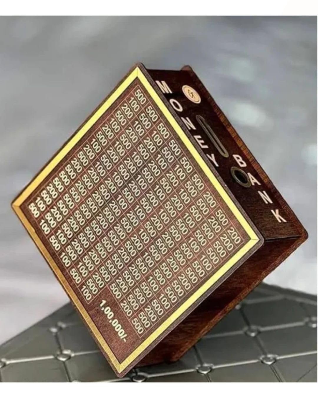 Wooden Money Piggy Bank ? Creative Wooden Savings Bank, Secure Slot for Coins and Bills, Cute Home Decor for Kids & Adults
