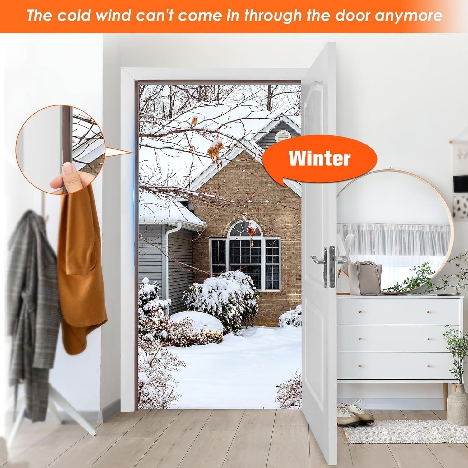 Window Sealing Strips Door ? Weatherproof Adhesive Strip for Doors & Windows, Soundproof & Draft Blocker for Home, Office & Garage
