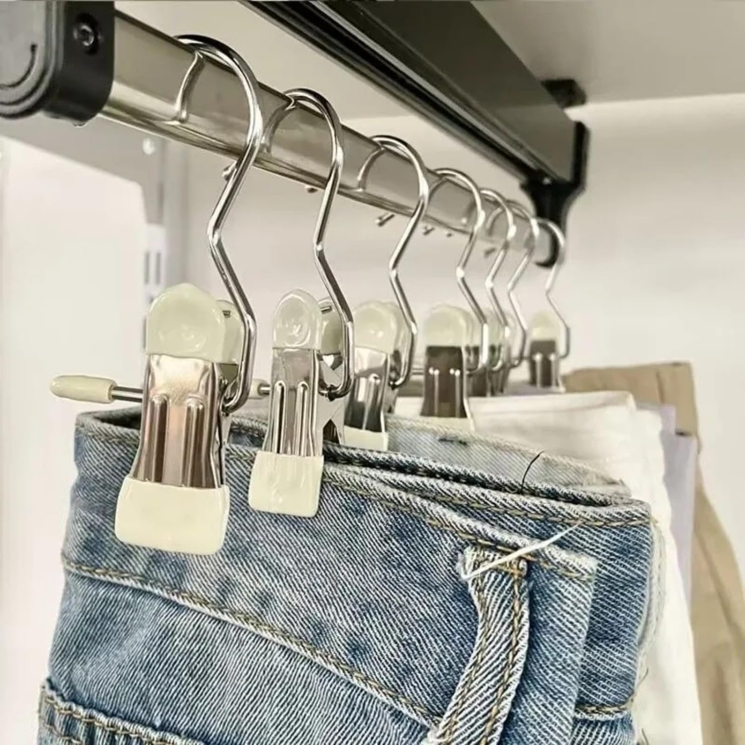 Cloth Hanger Clip Hook (1 PC) ? Multi-Purpose Plastic Hanging Clip for Clothes, Towels, Socks & Accessories
