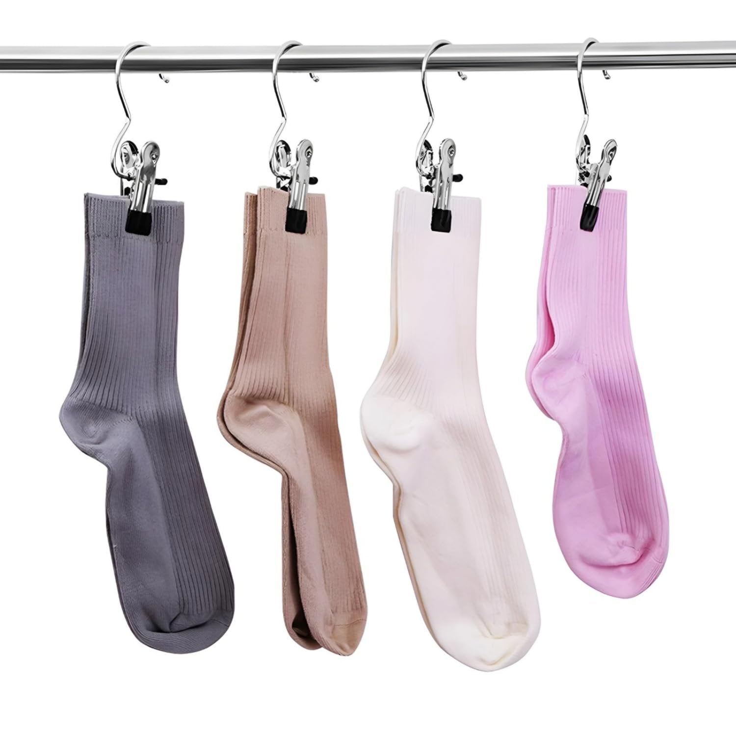 Cloth Hanger Clip Hook (1 PC) ? Multi-Purpose Plastic Hanging Clip for Clothes, Towels, Socks & Accessories
