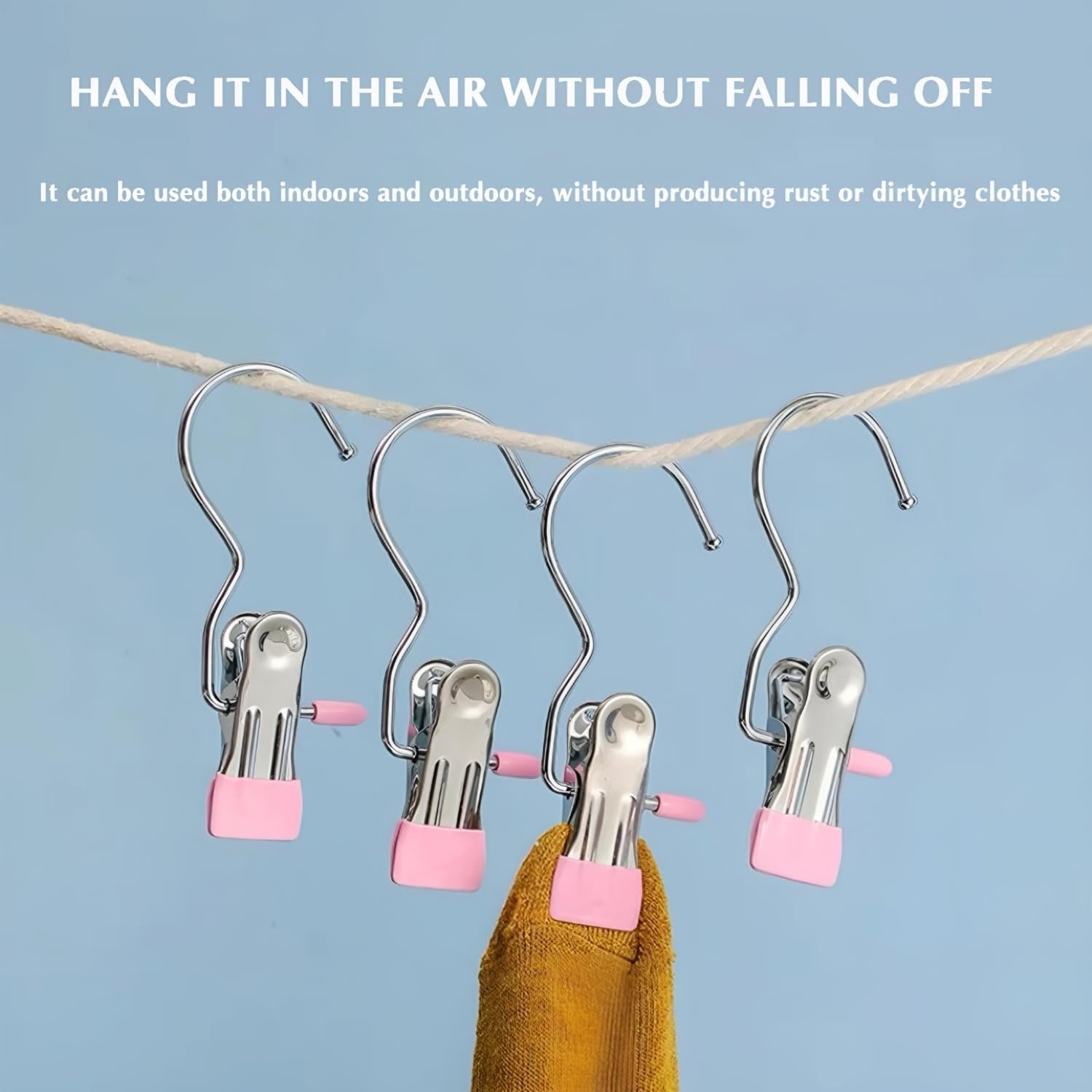 Cloth Hanger Clip Hook (1 PC) ? Multi-Purpose Plastic Hanging Clip for Clothes, Towels, Socks & Accessories
