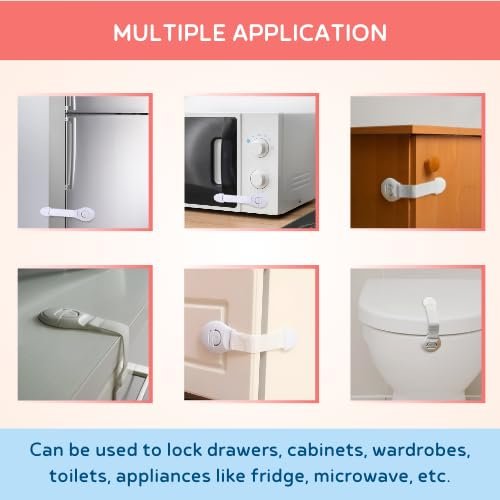Child Safety Lock (1 PC) ? Adhesive Cabinet & Drawer Lock for Baby Proofing, No Drilling Required

