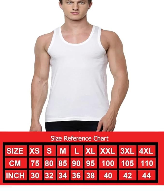 Men Regular Fit Vest (Ganji) ? Comfortable Cotton Undergarment for Daily Wear, Breathable & Soft

