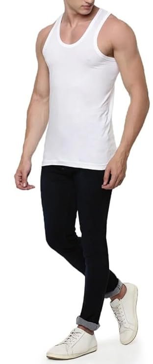 Men Regular Fit Vest (Ganji) ? Comfortable Cotton Undergarment for Daily Wear, Breathable & Soft

