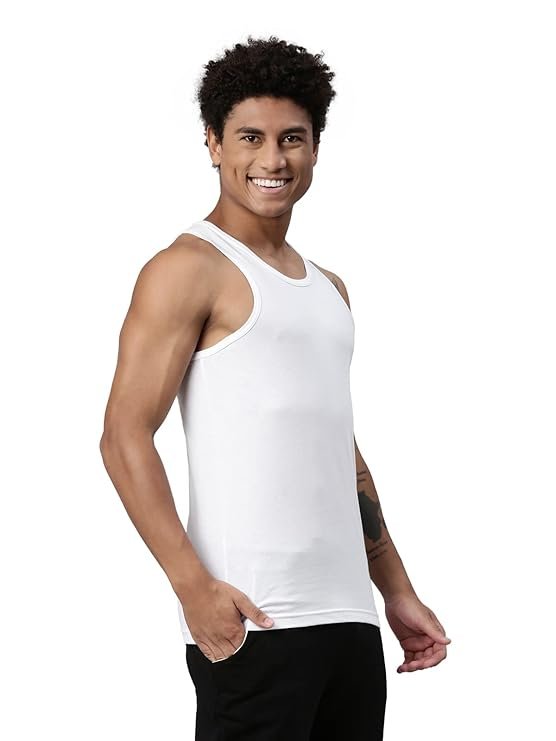 Men Regular Fit Vest (Ganji) ? Comfortable Cotton Undergarment for Daily Wear, Breathable & Soft

