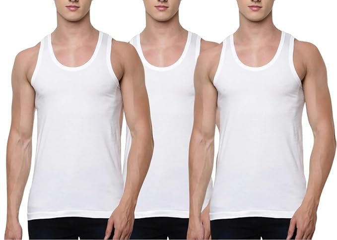 Men Regular Fit Vest (Ganji) ? Comfortable Cotton Undergarment for Daily Wear, Breathable & Soft


