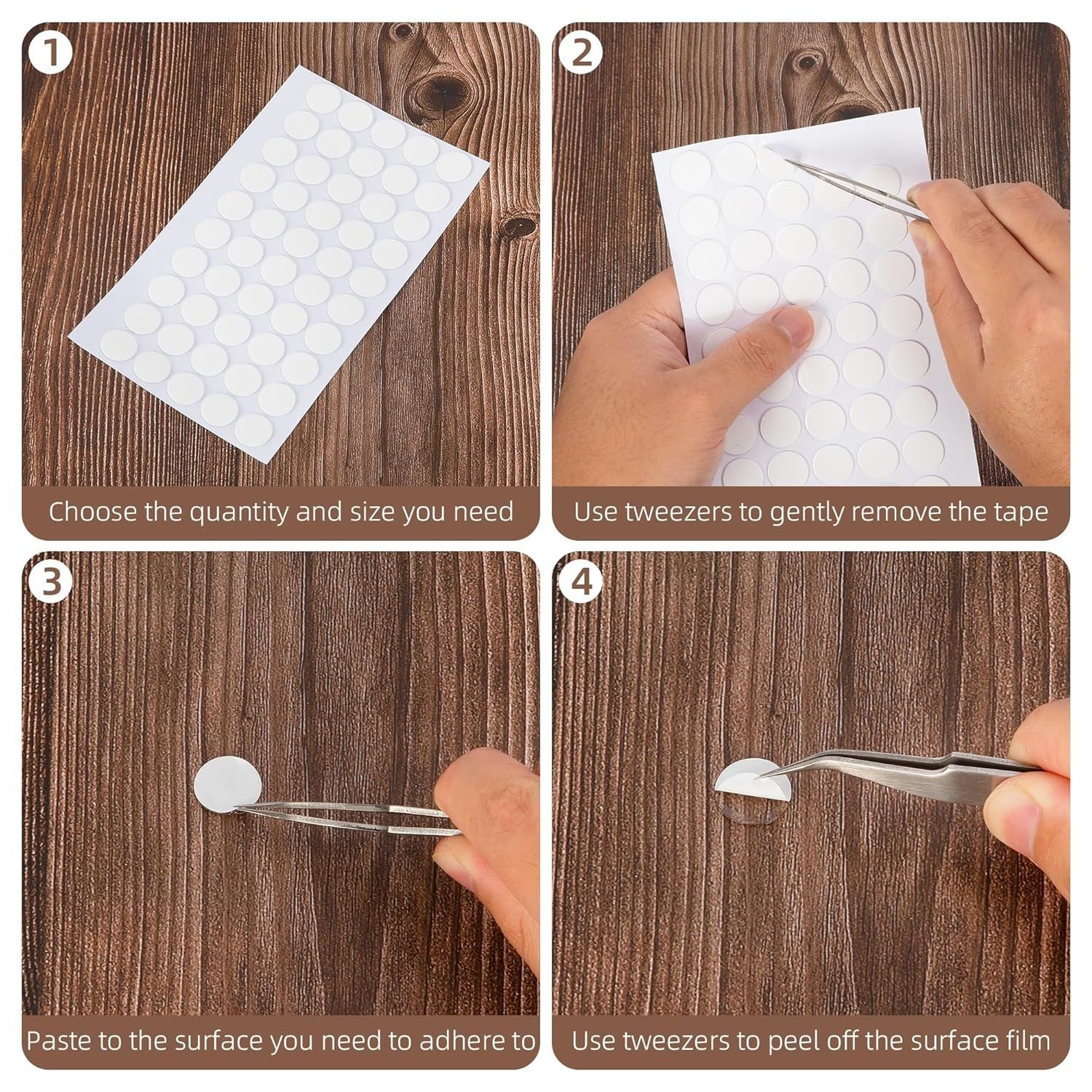 Waterproof Double-Sided Stick Adhesive Stickers (60 PCS) ? Strong & Versatile Adhesive for Home, Office & DIY Projects

