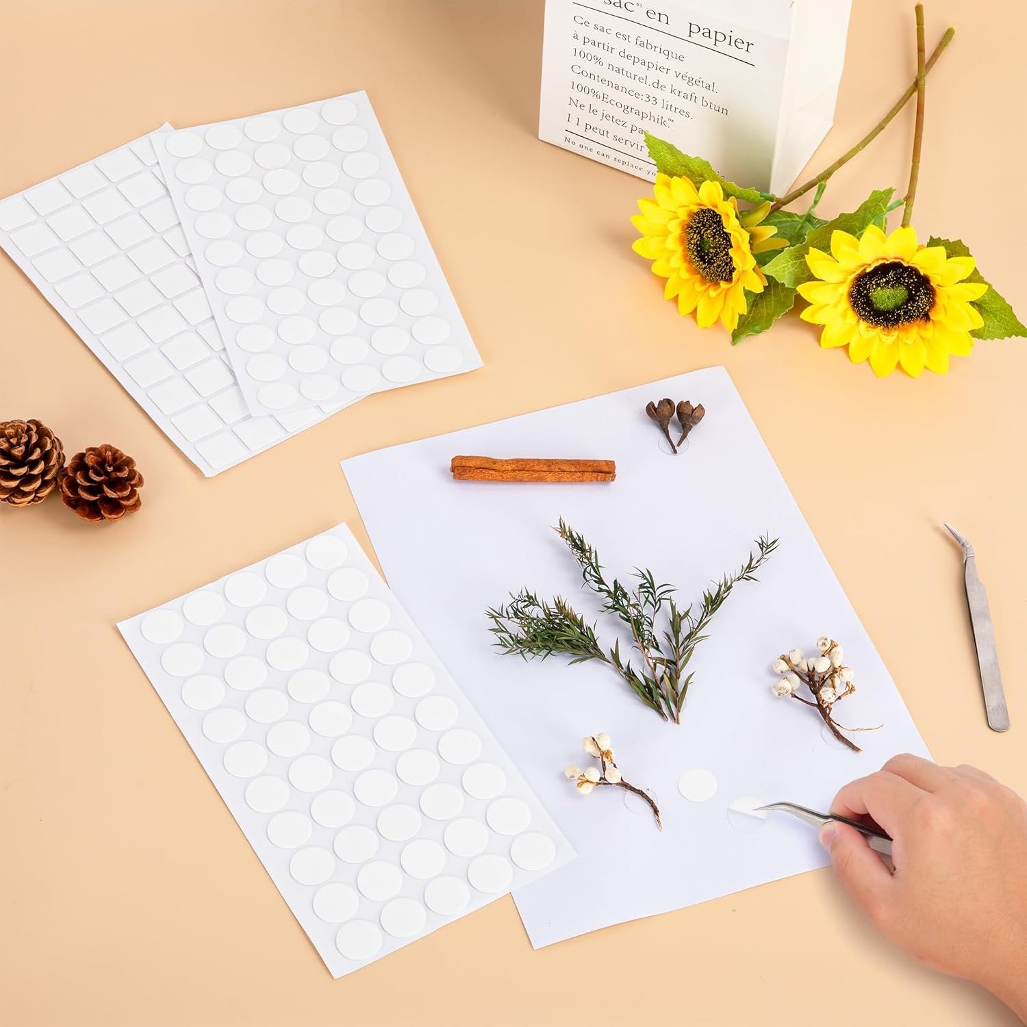 Waterproof Double-Sided Stick Adhesive Stickers (60 PCS) ? Strong & Versatile Adhesive for Home, Office & DIY Projects

