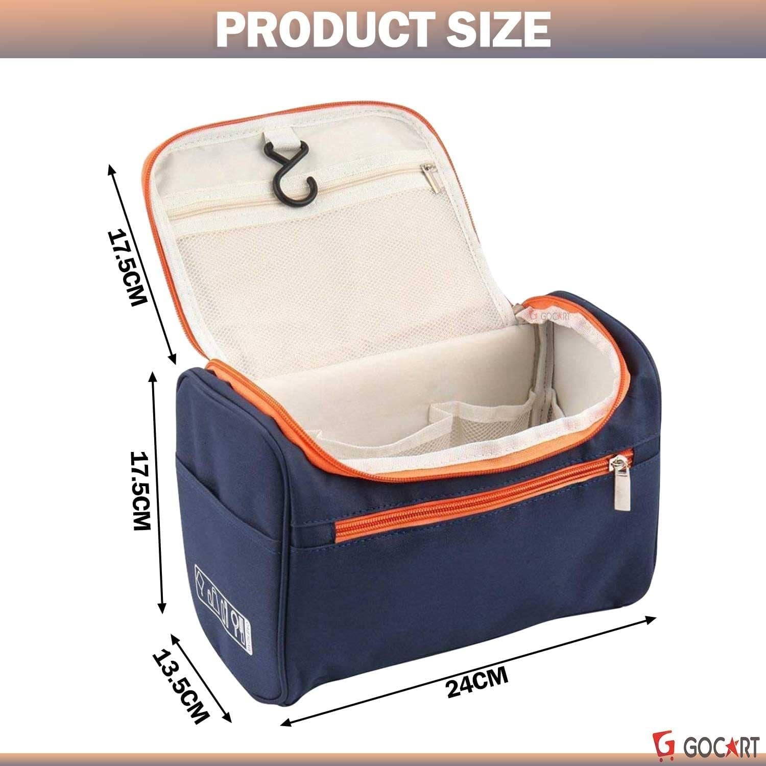 Fabric Toiletry Cosmetic Bag ? Lightweight Makeup & Toiletry Organizer for Travel & Daily Use

