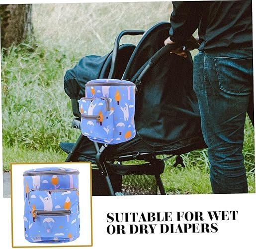 Waterproof Baby Stroller Hanging Bag ? Multi-Pocket Organizer for Diapers, Bottles & Baby Essentials

