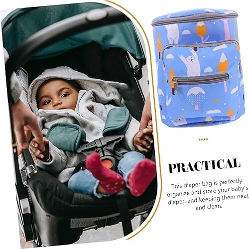 Waterproof Baby Stroller Hanging Bag ? Multi-Pocket Organizer for Diapers, Bottles & Baby Essentials

