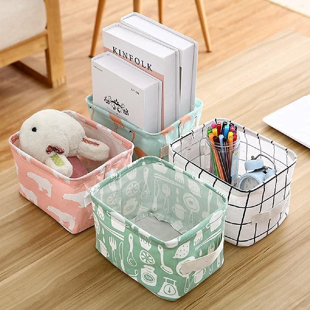 New Folding Storage Laundry Basket ? Large Capacity Cloth Organizer Bin with Handles

