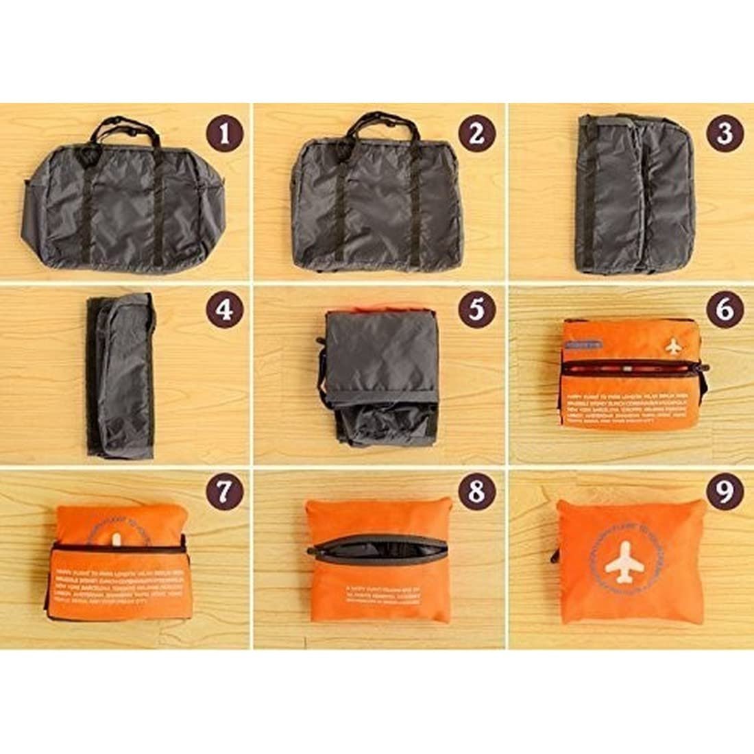 Flight Foldable Bag ? Lightweight Carry-On Travel Duffel with Zipper & Handle, Compact & Expandable

