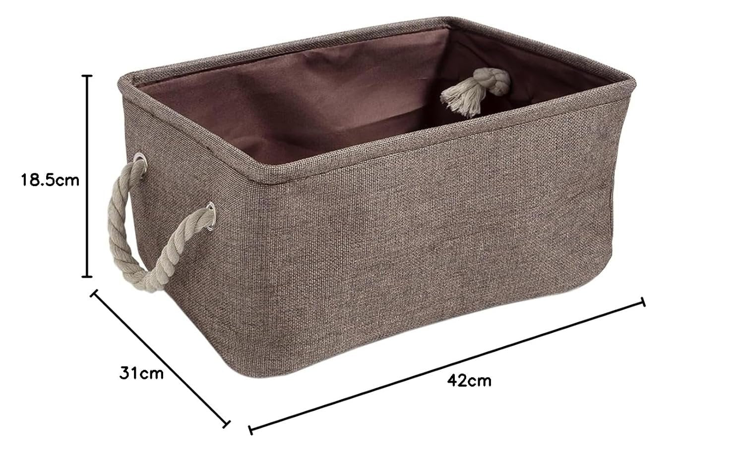 Eco-Friendly Cloth Storage Basket Bin Organizer ? Foldable Fabric Storage Box for Home & Office

