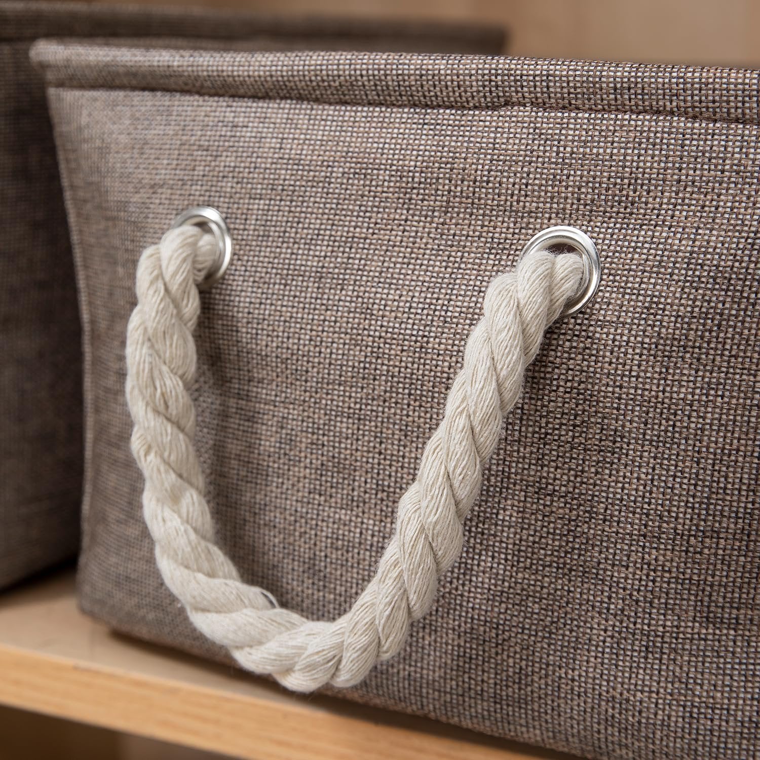 Eco-Friendly Cloth Storage Basket Bin Organizer ? Foldable Fabric Storage Box for Home & Office

