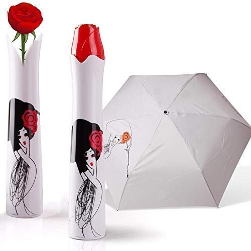 Rose Umbrella ? Elegant Floral Folding Umbrella for Women with UV Protection

